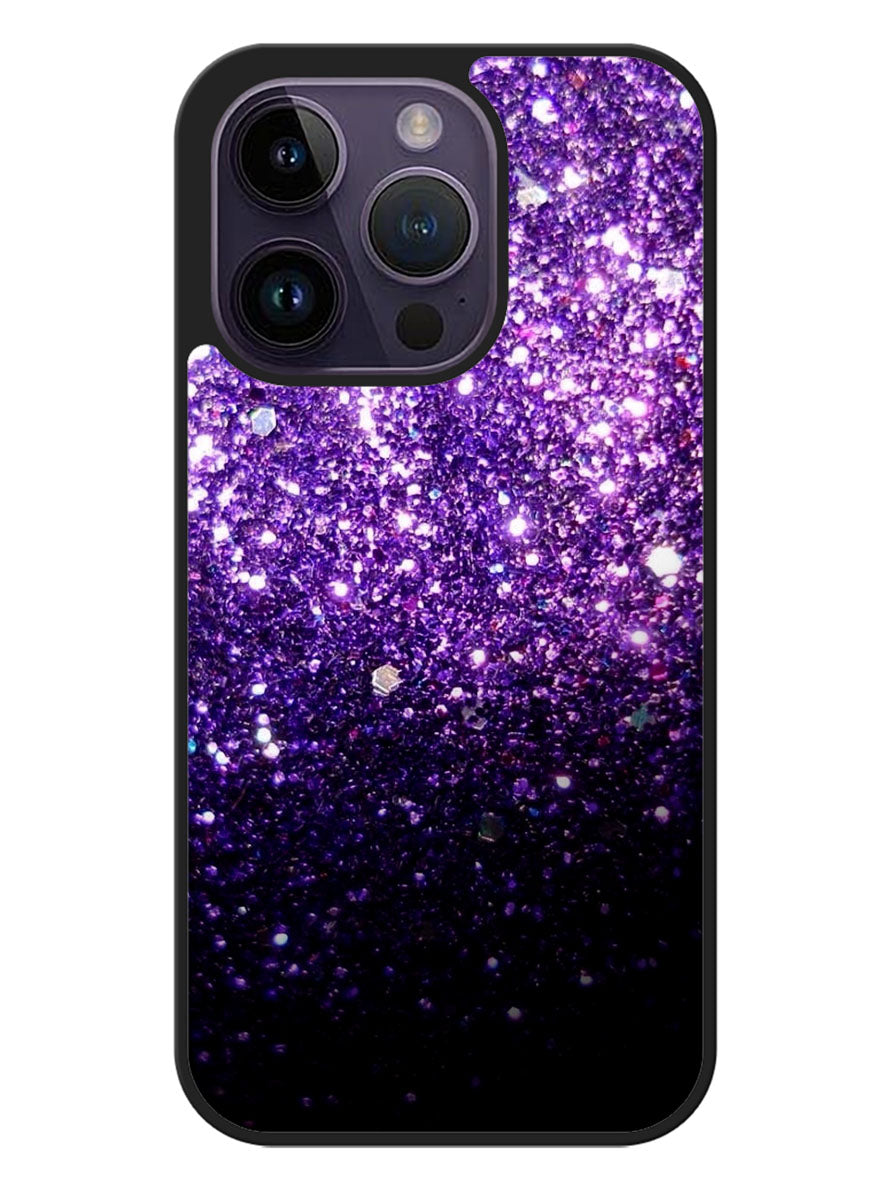 Purple Sparkling Glitter iPhone 14 Pro Case