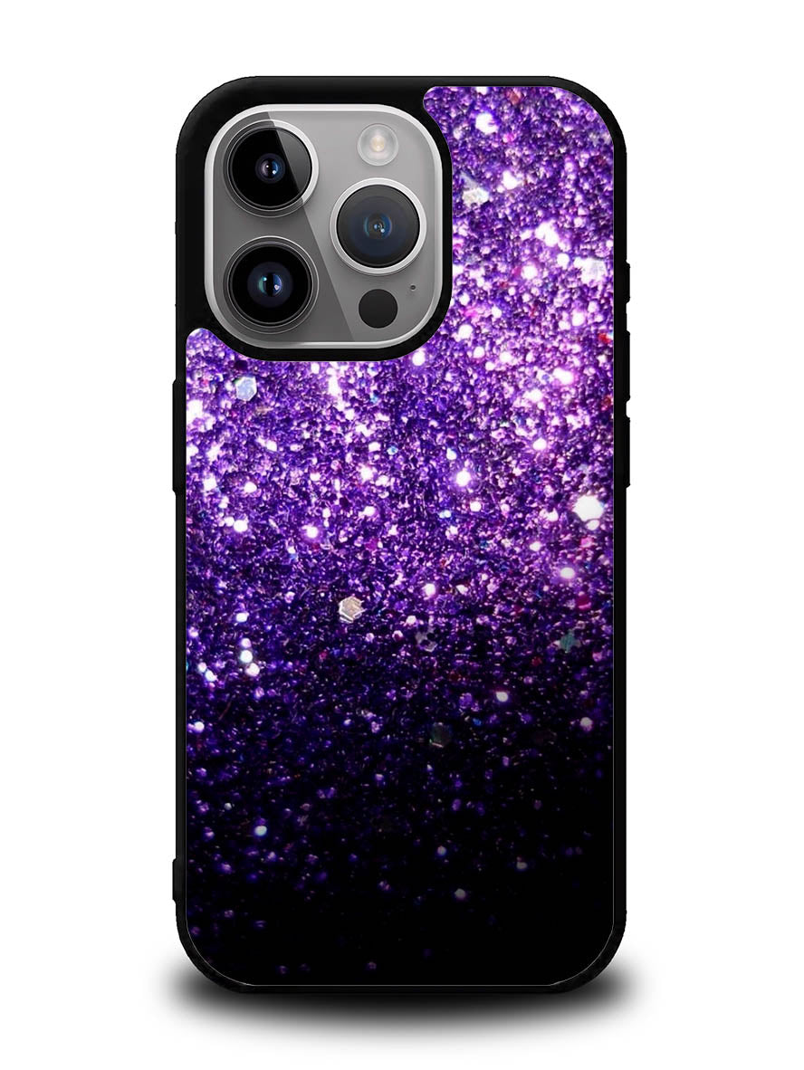 Purple Sparkling Glitter iPhone 15 Pro Case