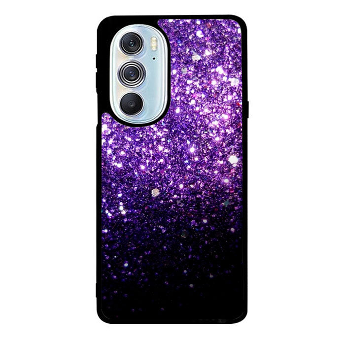 Purple Sparkling Glitter Motorola Moto Edge 2022 Case