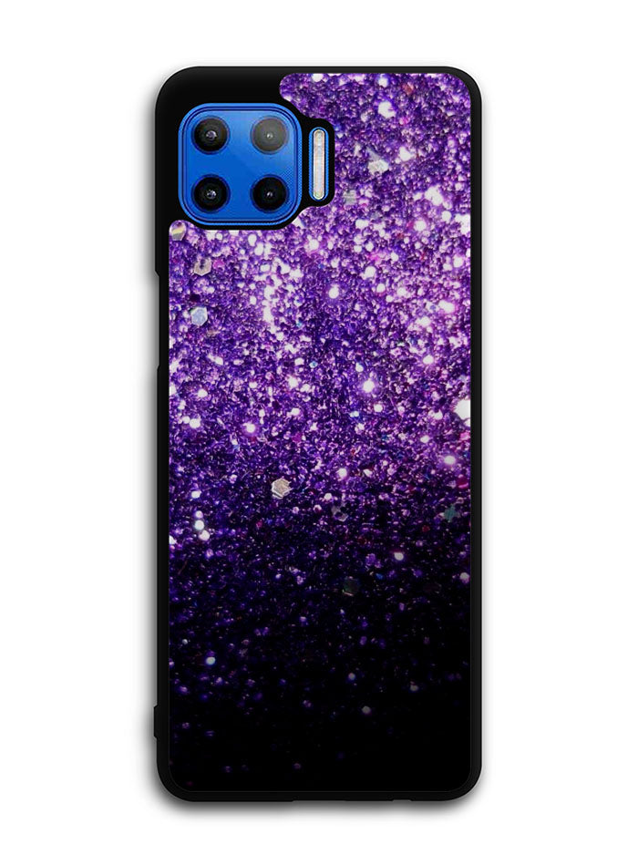 Purple Sparkling Glitter Motorola Moto One 5G Case , Moto One 5G UW Case , Moto G 5G Plus Case