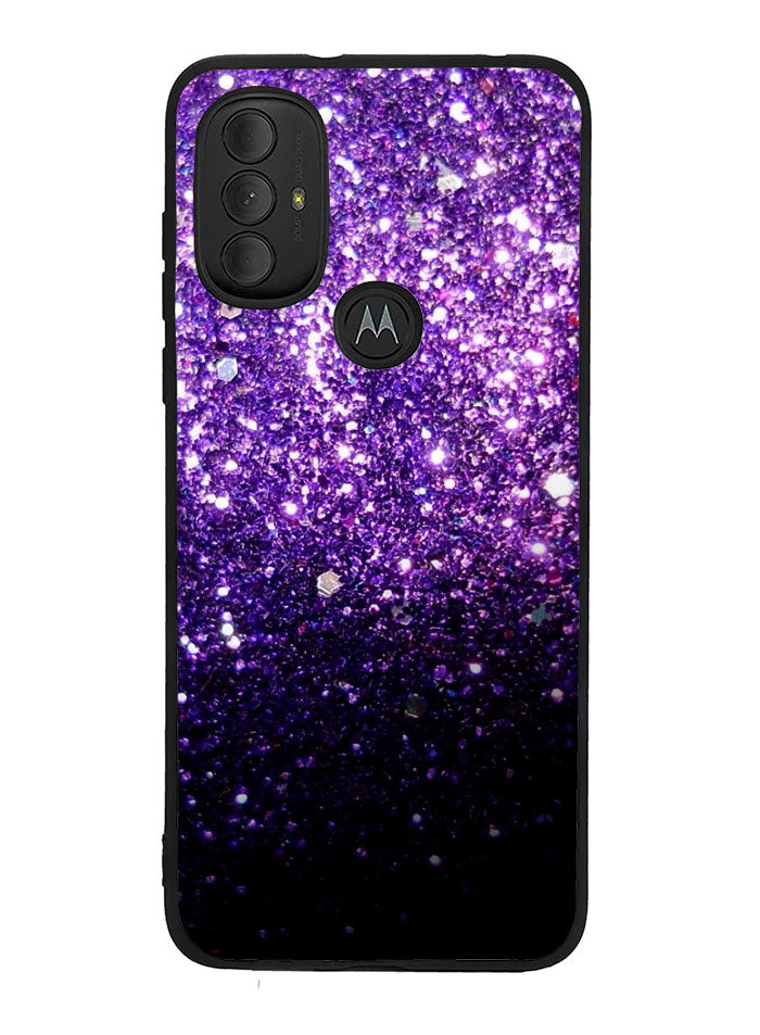 Purple Sparkling Glitter Motorola Moto G Pure 2021 , Moto G Power 2022 Case
