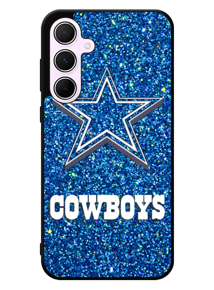 Dallas Cowboys Sparkling Glitter Samsung Galaxy A55 5G Case