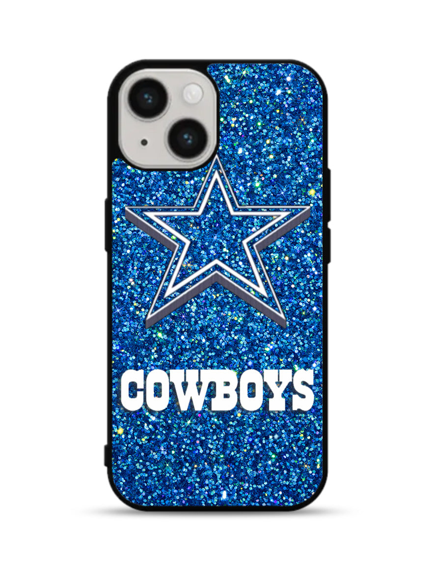Dallas Cowboys Sparkling Glitter iPhone 15 Plus Case