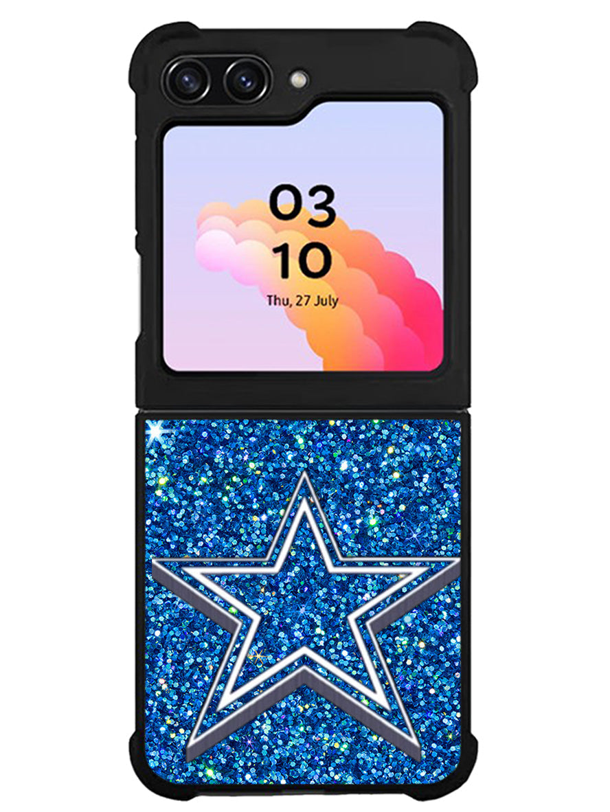 Dallas Cowboys Sparkling Glitter Samsung Galaxy Z Flip 5 5G 2023 Case