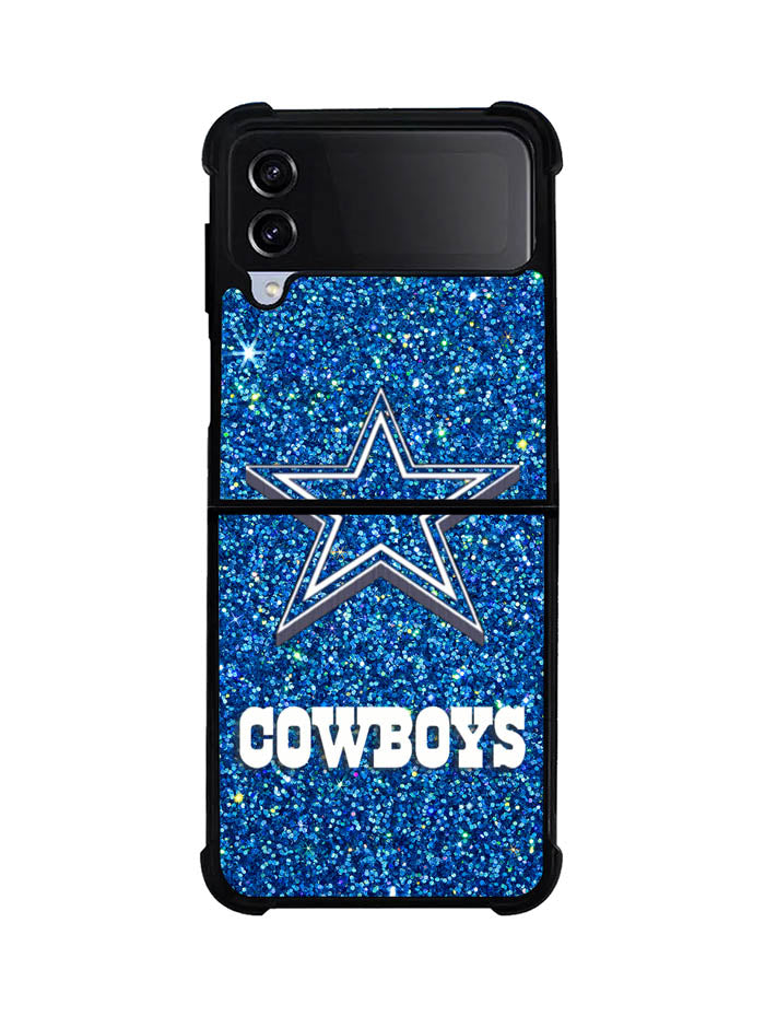 Dallas Cowboys Sparkling Glitter Samsung Galaxy Z Flip 4 5G 2022 Case
