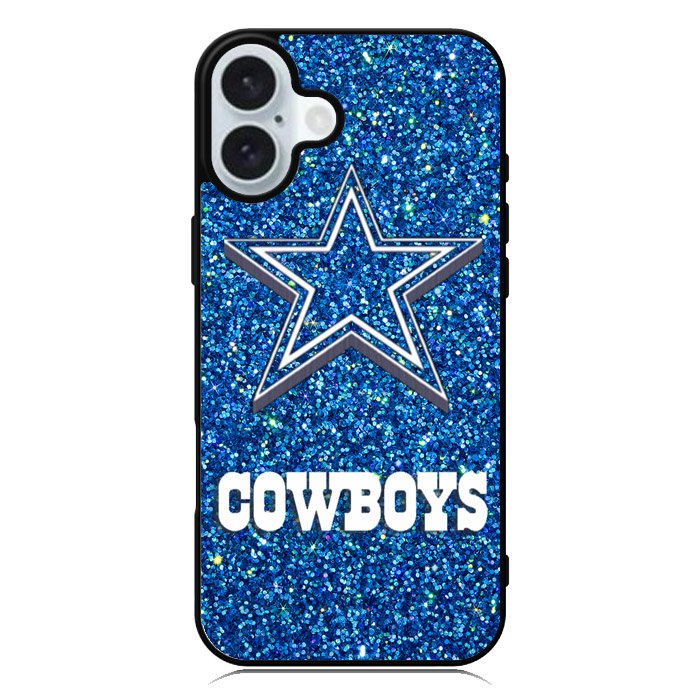 Dallas Cowboys Sparkling Glitter iPhone 16 Plus Case
