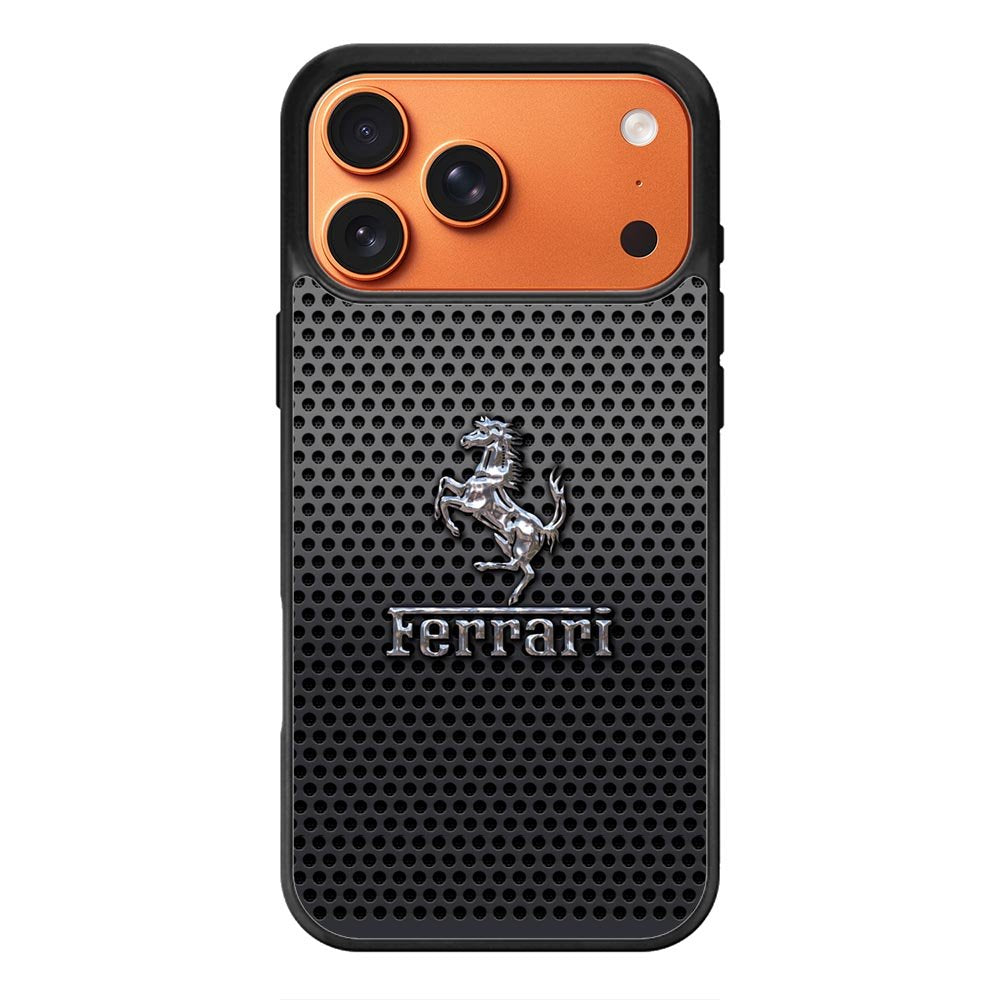 Ferrari Chrome Logo iPhone 17 Pro Max Case QC1286