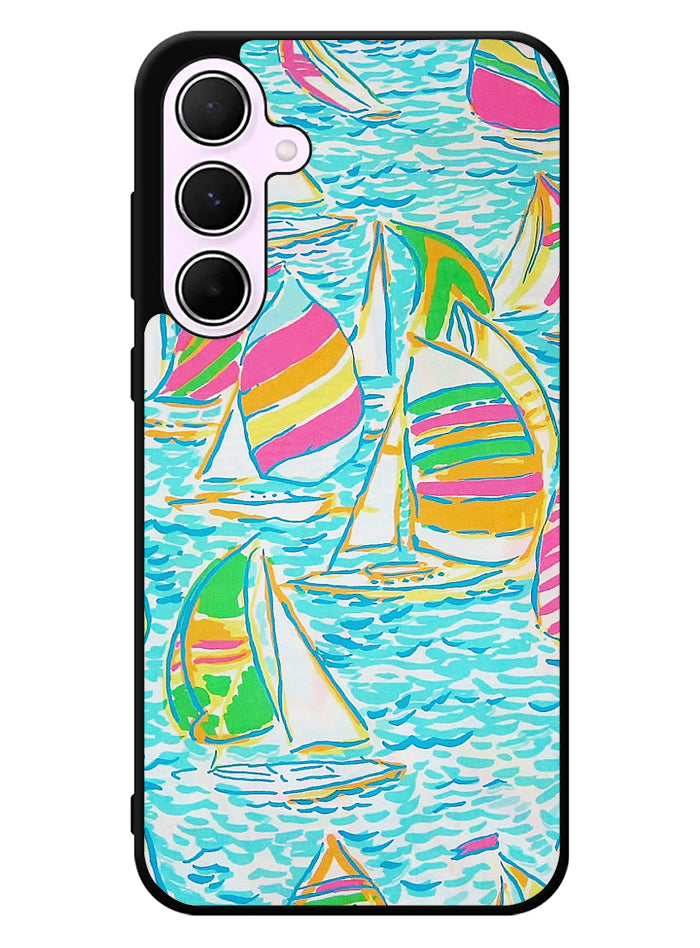 Lilly Pulitzer Sailboat Samsung Galaxy A35 5G Case