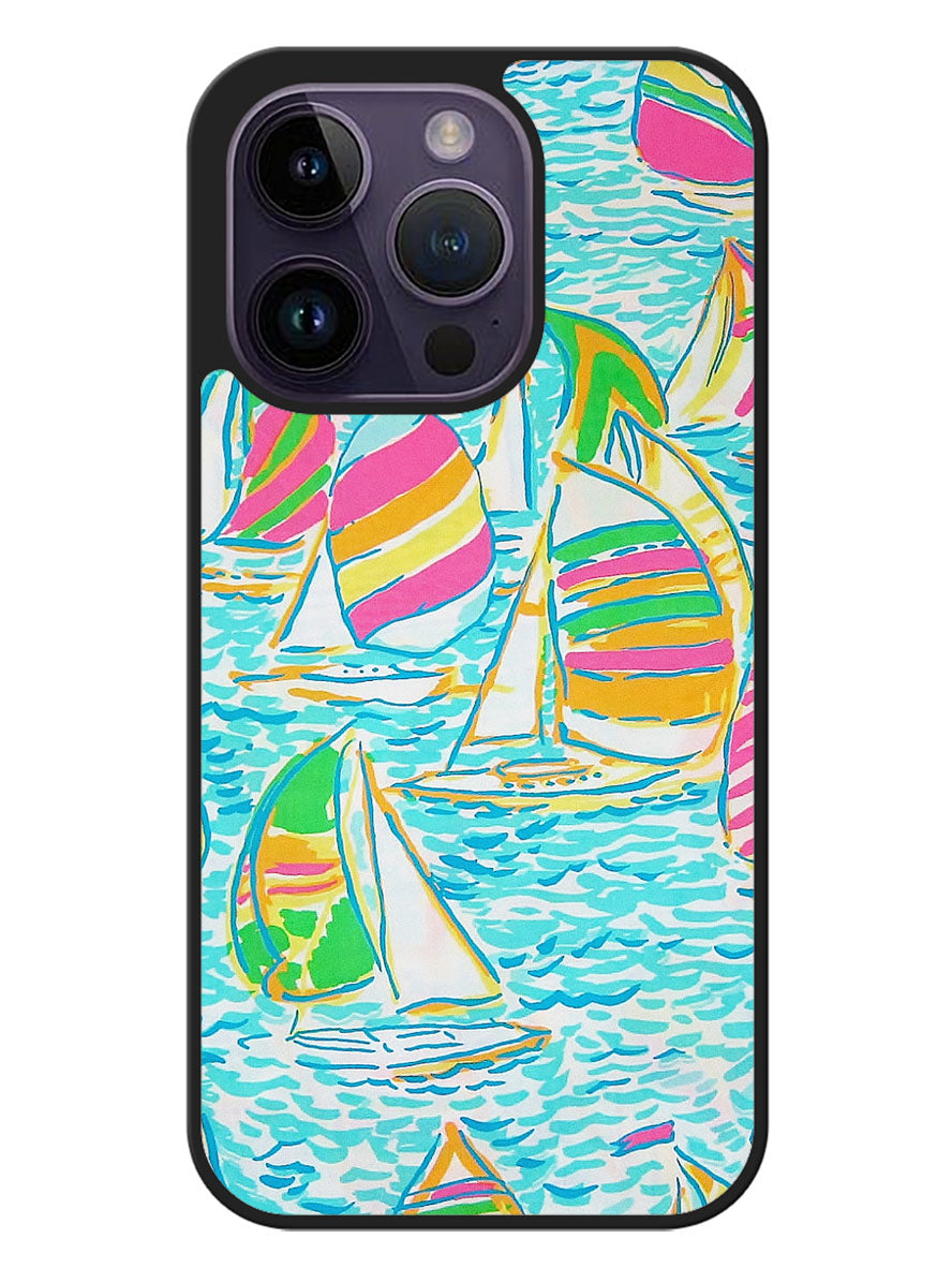 Lilly Pulitzer Sailboat iPhone 14 Pro Case