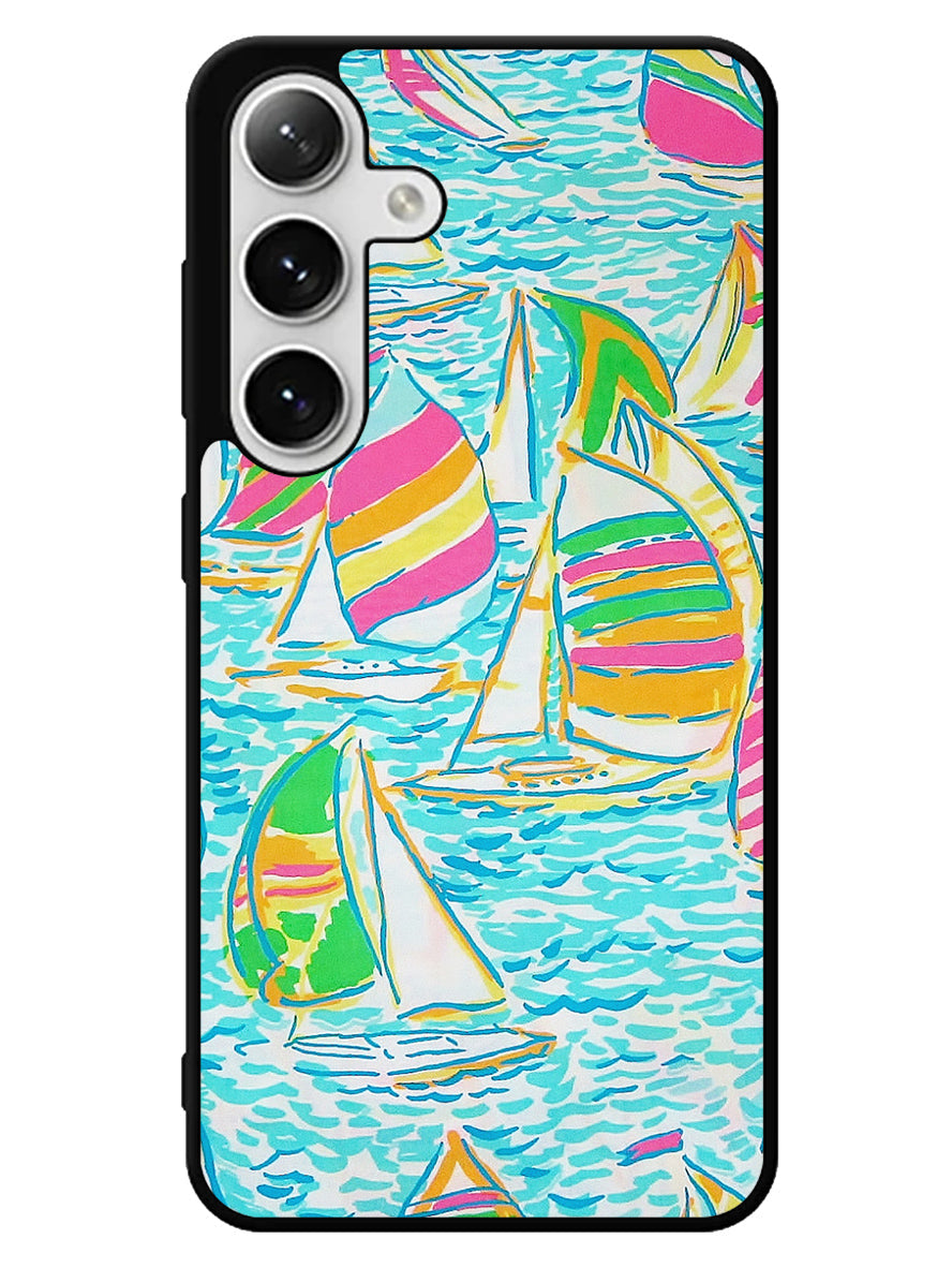 Lilly Pulitzer Sailboat Samsung Galaxy S24 5G Case