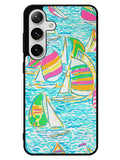 Lilly Pulitzer Sailboat Samsung Galaxy S24 5G Case