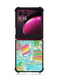 Lilly Pulitzer Sailboat Motorola Moto Razr Plus 2023 , Moto Razr+ 2023 Case