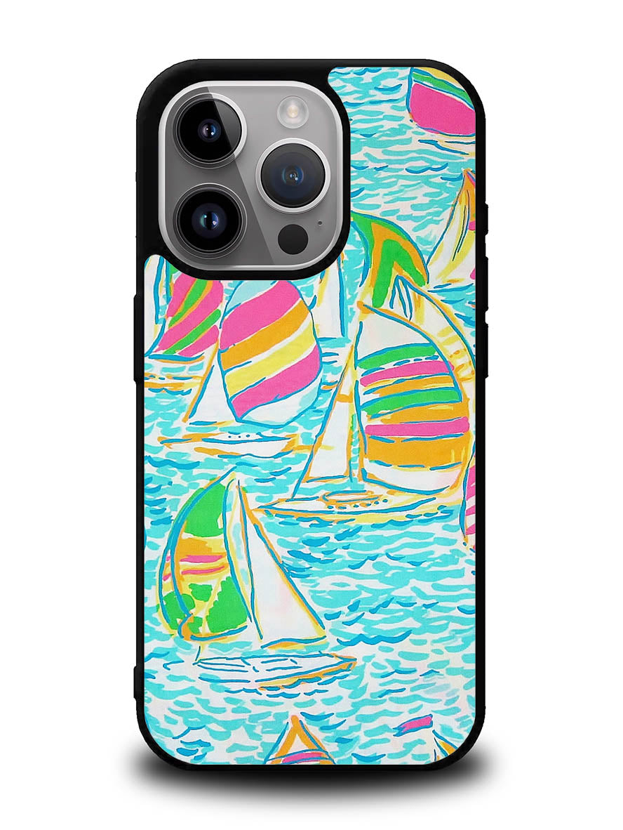 Lilly Pulitzer Sailboat iPhone 15 Pro Case