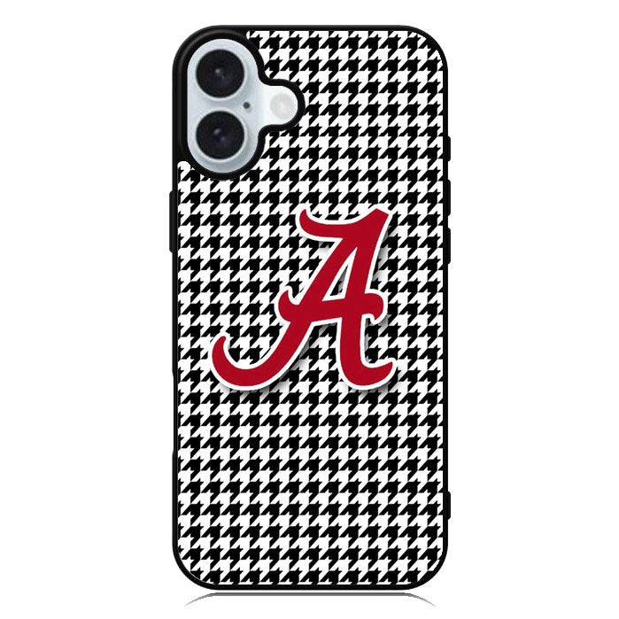 Alabama Houndstooth Crimson Tide iPhone 16 Case