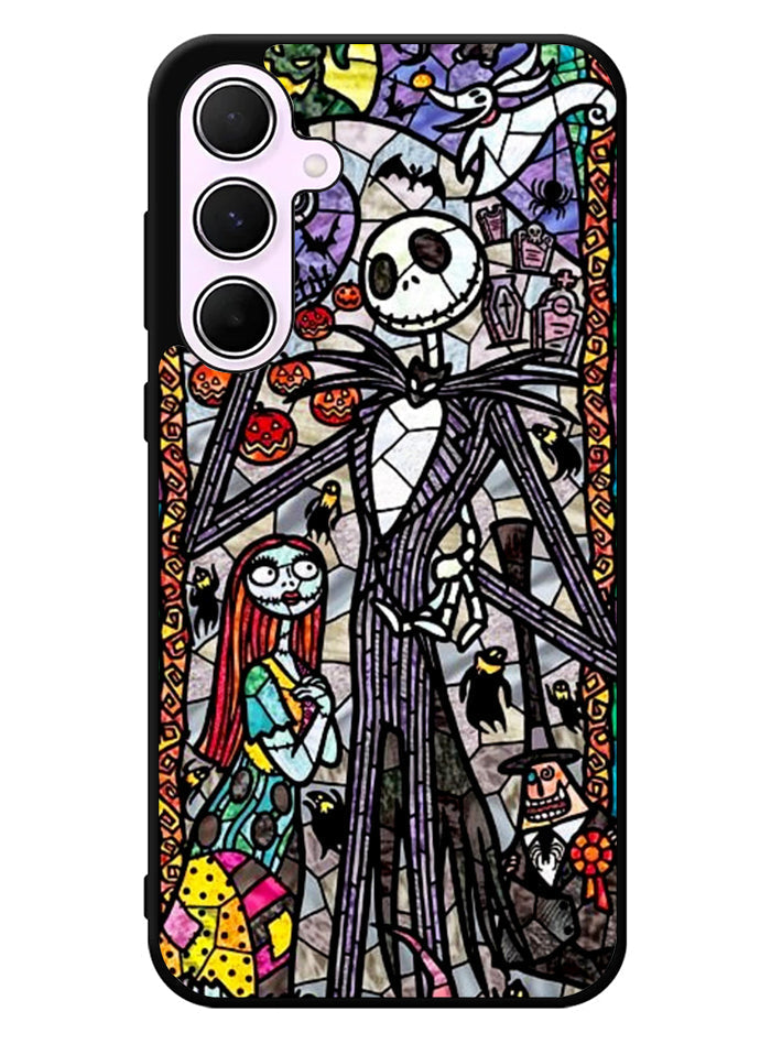 Nightmare Before Christmas Art Glass Samsung Galaxy A35 5G Case
