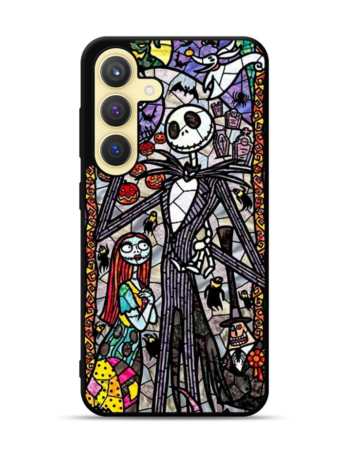 Nightmare Before Christmas Art Glass Samsung Galaxy S24 Plus 5G , Samsung Galaxy S24+ 5G Case
