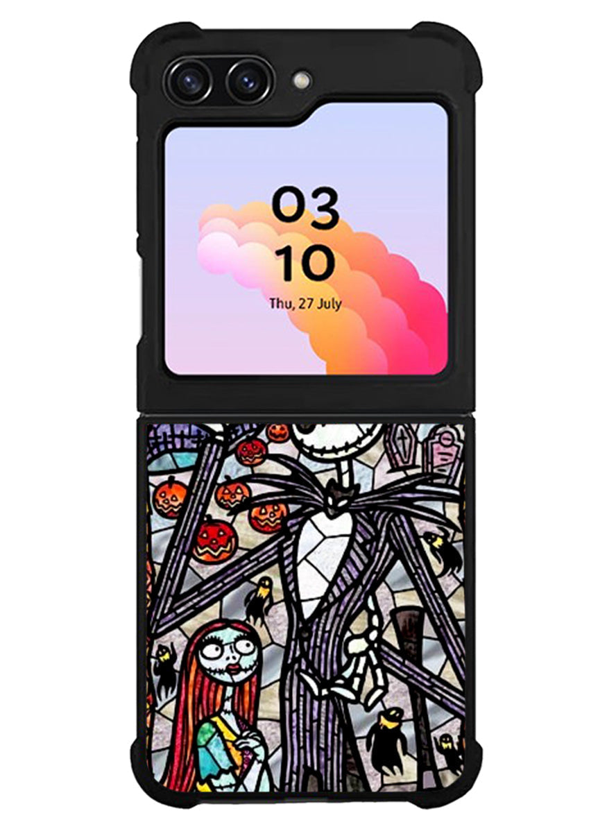 Nightmare Before Christmas Art Glass Samsung Galaxy Z Flip 5 5G 2023 Case