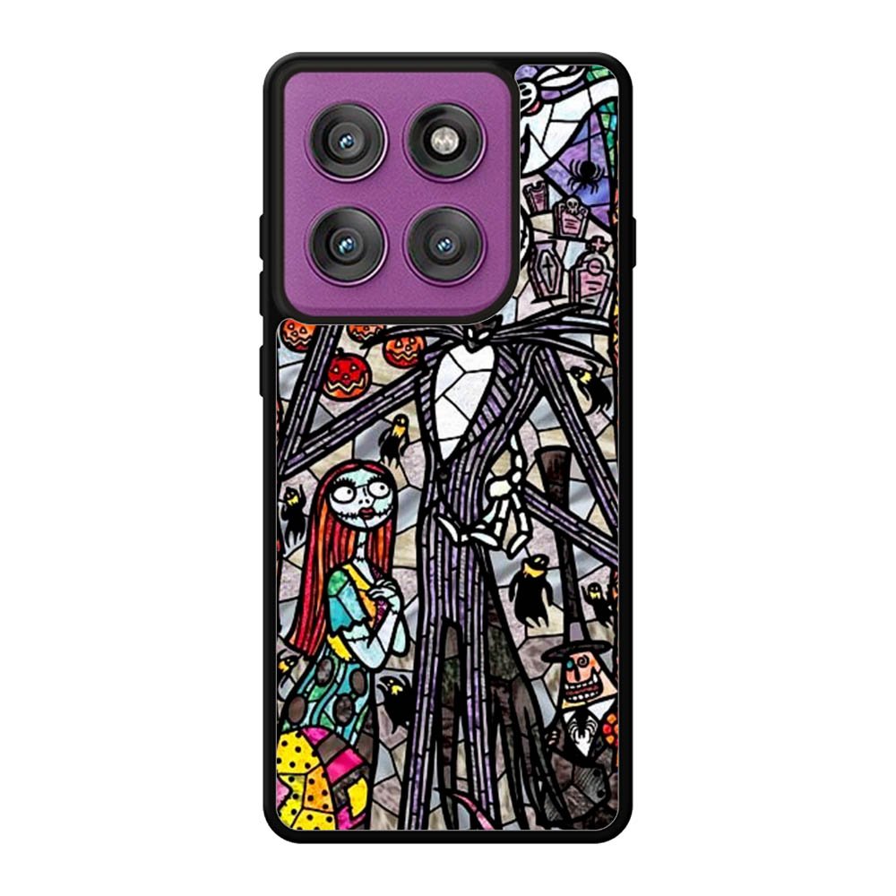 Nightmare Before Christmas Art Glass Motorola Moto Edge 60 Pro Case