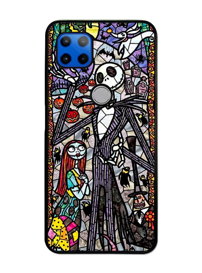 Nightmare Before Christmas Art Glass Motorola Moto G 5G Case , Moto One 5G Ace Case