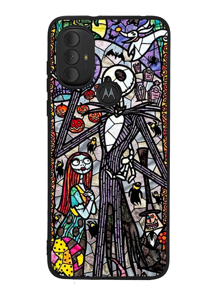 Nightmare Before Christmas Art Glass Motorola Moto G Pure 2021 , Moto G Power 2022 Case