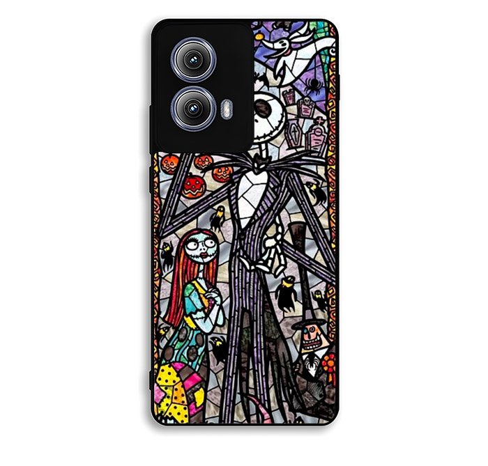 Nightmare Before Christmas Art Glass Motorola Moto Edge 2024 Case OV4796