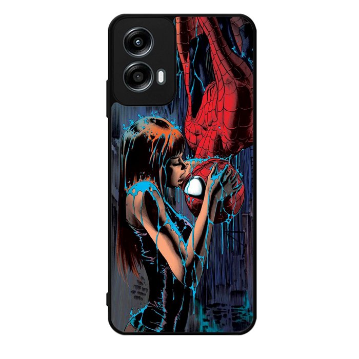 Spiderman Mary Jane Kissing Motorola Moto G Play 2024 Case OV1356