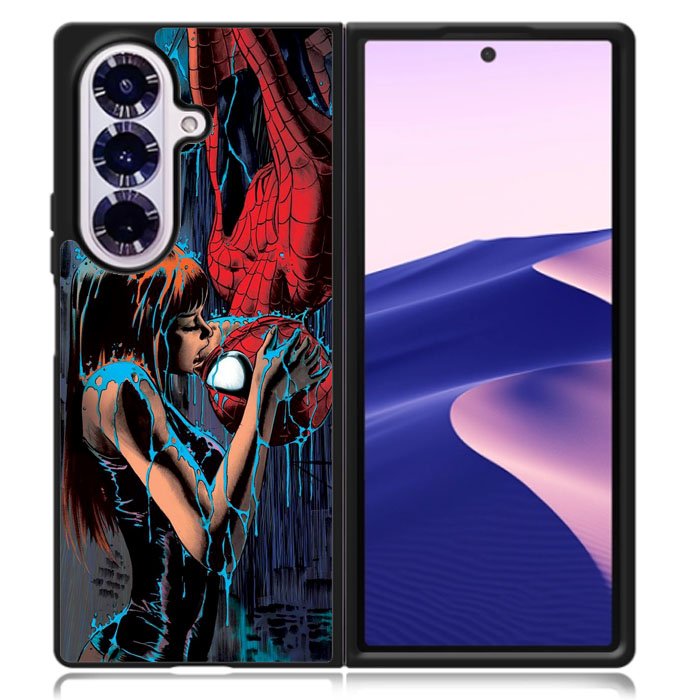 Spiderman Mary Jane Kissing Samsung Galaxy Z Fold 7 Case OV1356