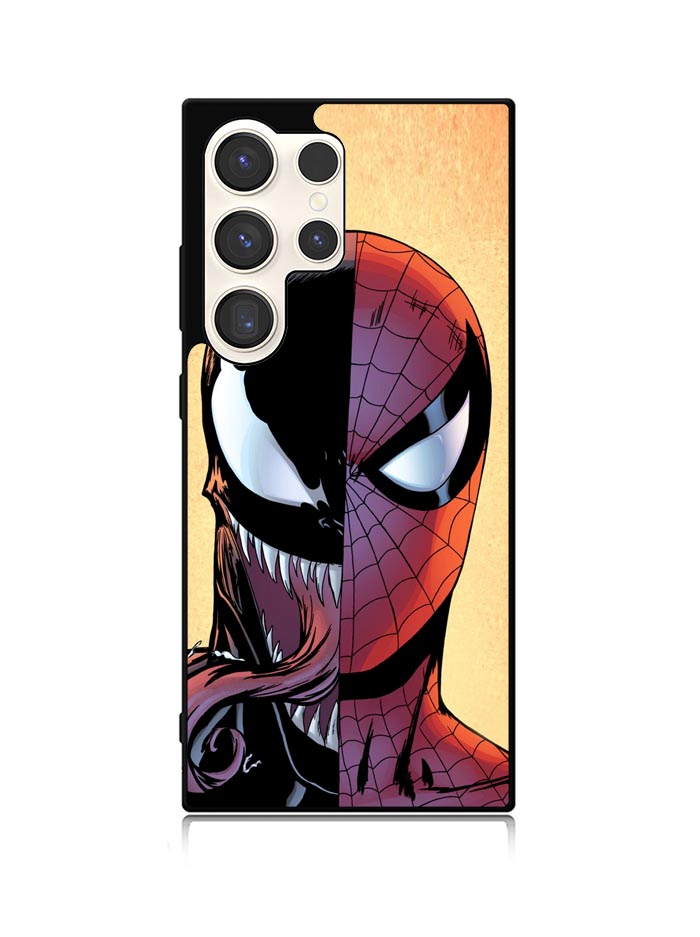 Venom Vs Spiderman Face Samsung Galaxy S25 Ultra 5G Case QC1358