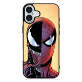 Venom Vs Spiderman Face iPhone 16 Plus Case QC1358