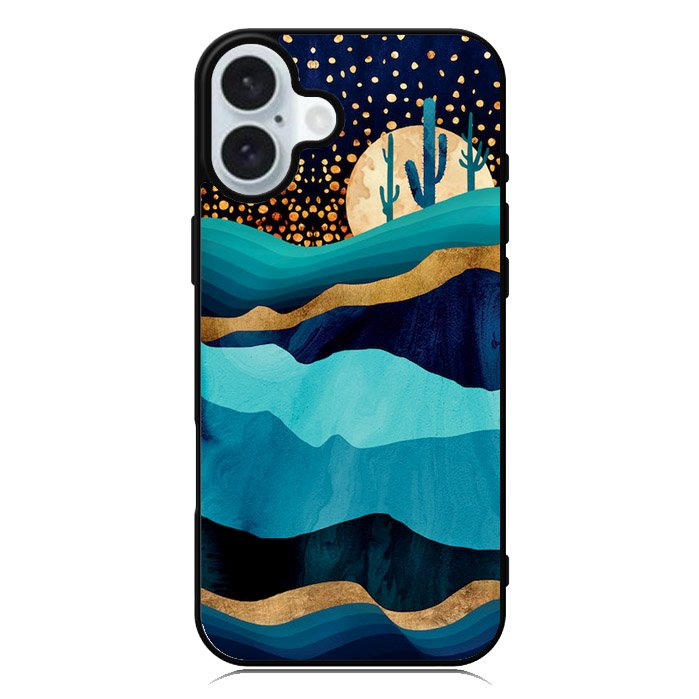 Indigo Desert Night iPhone 16 Case QC1381