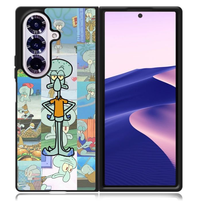 Squidward Spongebob Wallpaper Samsung Galaxy Z Fold 7 Case OV1409