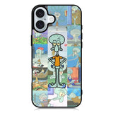 Squidward Spongebob Wallpaper iPhone 16 Case QC1409