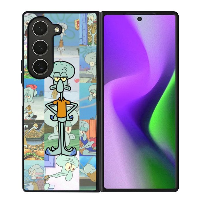 Squidward Spongebob Wallpaper Samsung Galaxy Z Fold 6 5G 2024 Case OV1409