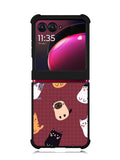 Cat Pattern Wallpaper Motorola Moto Razr Plus 2023 , Moto Razr+ 2023 Case OV1436