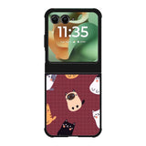Cat Pattern Wallpaper Motorola Moto RAZR 2025 Case OV1436