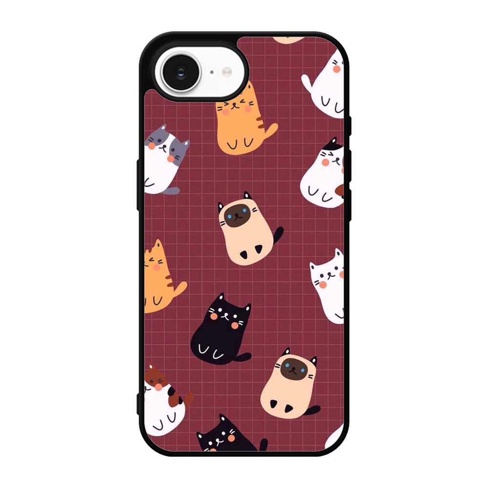 Cat Pattern Wallpaper iPhone 17e Case OV1436