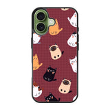 Cat Pattern Wallpaper iPhone 17 Case QC1436