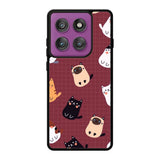 Cat Pattern Wallpaper Motorola Moto Edge 60 Pro Case QC1436