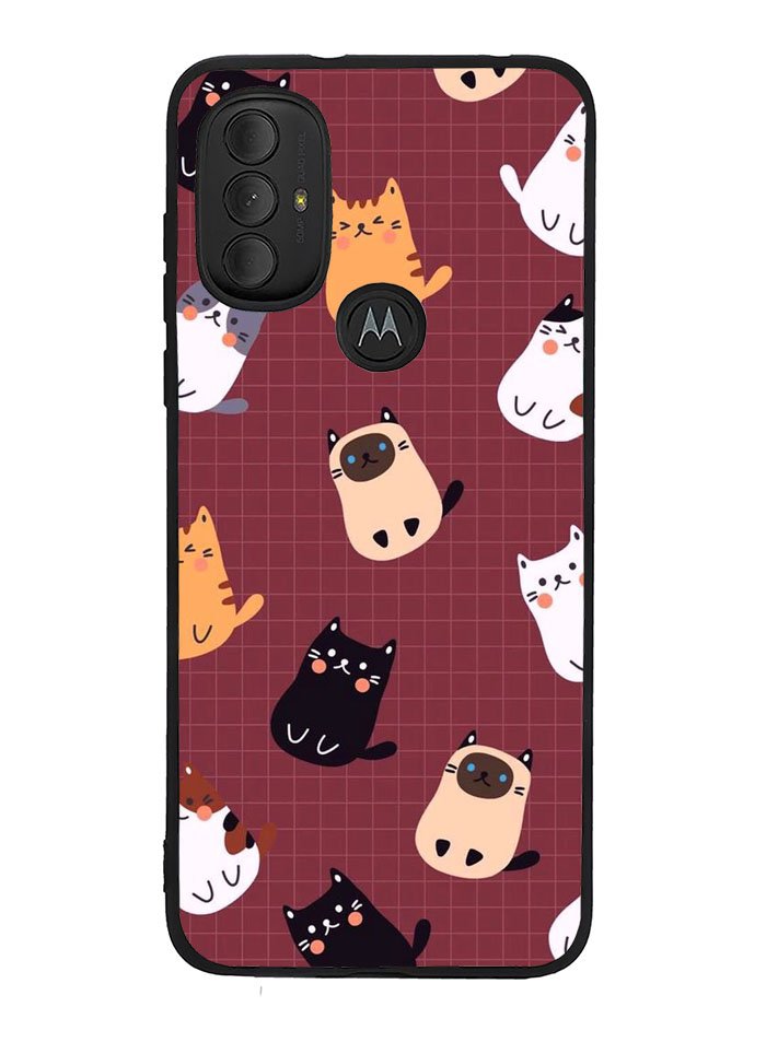 Cat Pattern Wallpaper Motorola Moto G Pure 2021 , Moto G Power 2022 Case OV1436