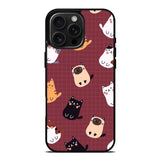 Cat Pattern Wallpaper iPhone 16 Pro Max Case OV1436