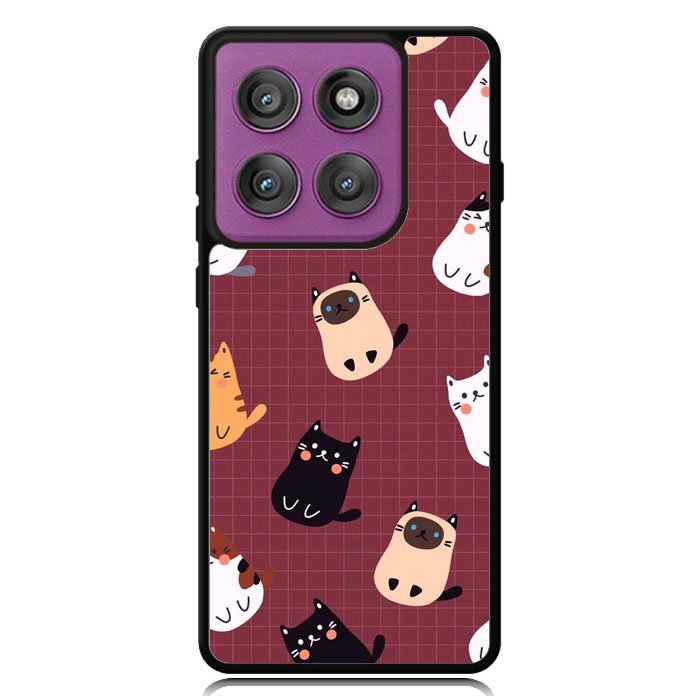 Cat Pattern Wallpaper Motorola Moto Edge 2025 | Moto Edge 60 Fusion | Moto Edge 60 Pro Case OV1436