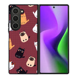 Cat Pattern Wallpaper Samsung Galaxy Z Fold 6 5G 2024 Case OV1436