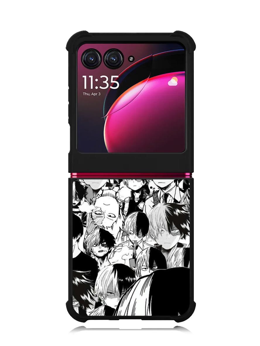 Todoroki Black and White Motorola Moto Razr Plus 2023 , Moto Razr+ 2023 Case OV7534