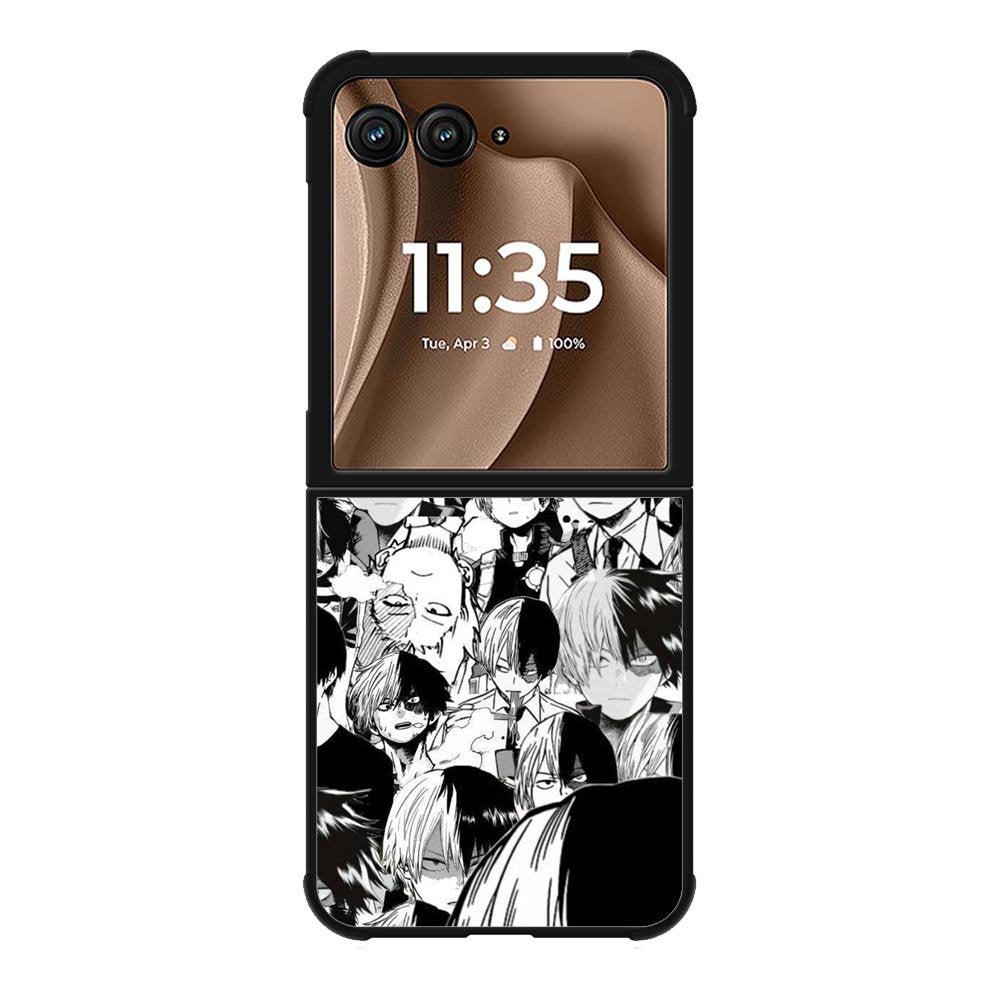 Todoroki Black and White Motorola Moto RAZR Plus 2025 Case OV7534