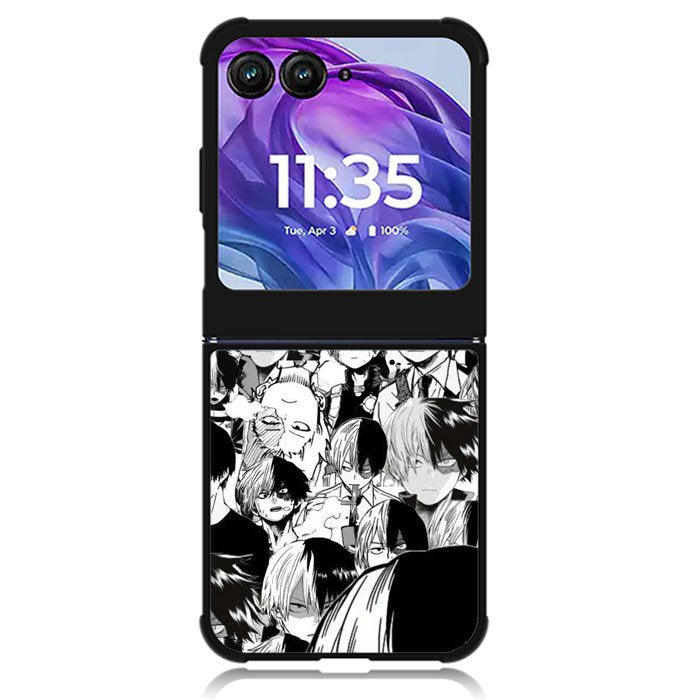 Todoroki Black and White Motorola Moto Razr Plus 2024 , Moto Razr+ 2024 Case OV7534