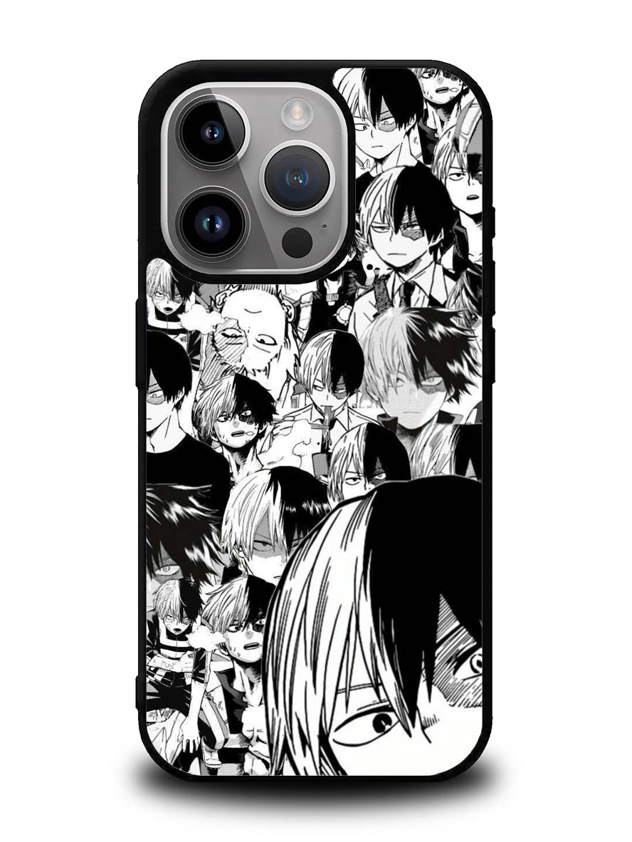 Todoroki Black and White iPhone 16 Pro Case OV7534