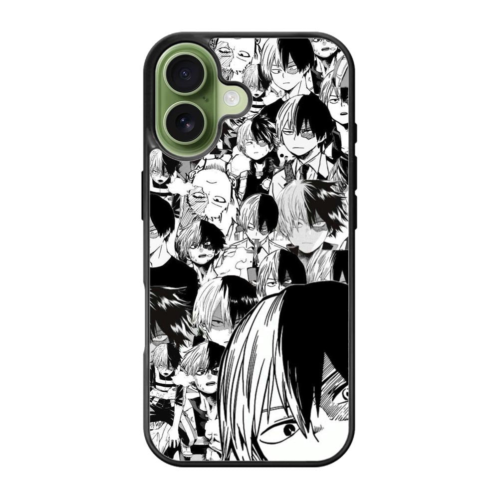 Todoroki Black and White iPhone 17 Case QC7534