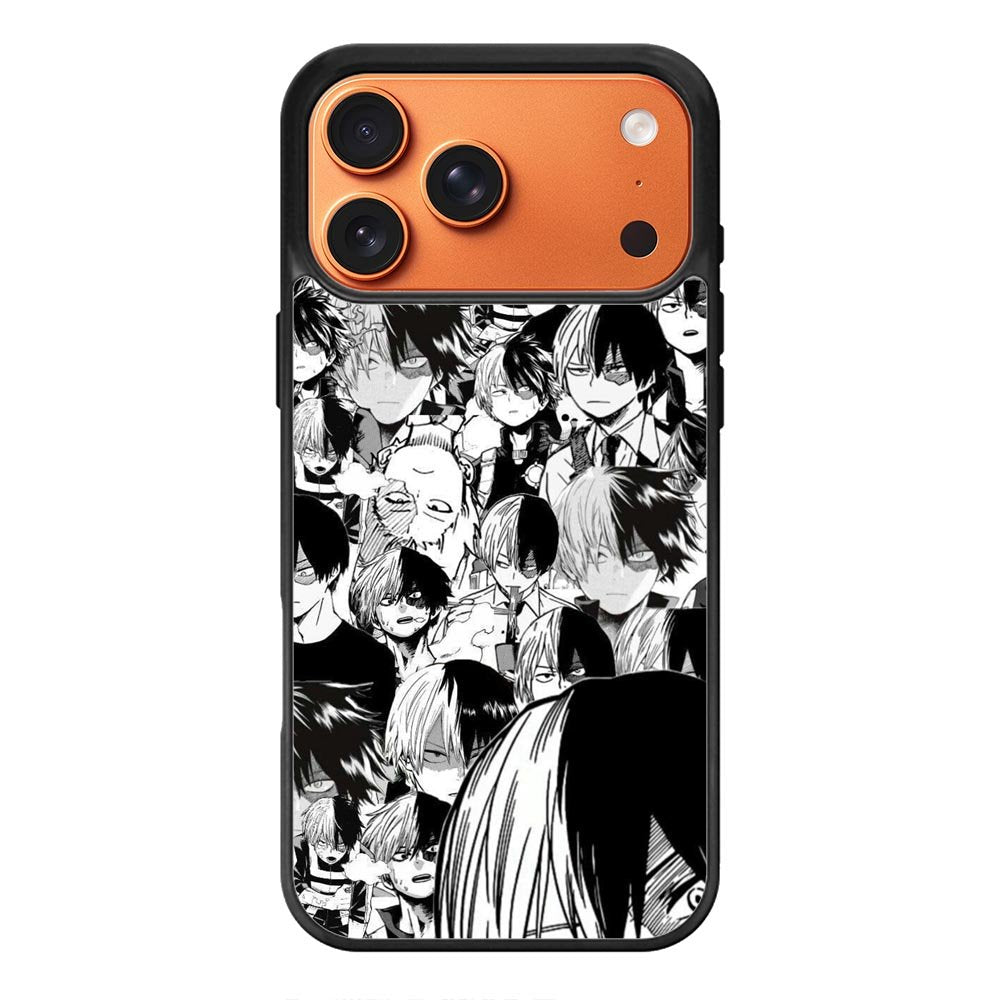 Todoroki Black and White iPhone 17 Pro Max Case QC7534
