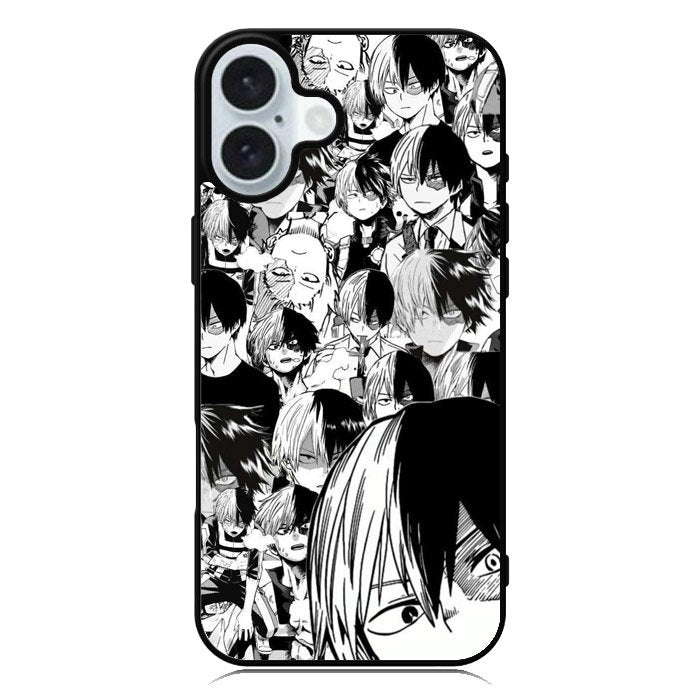 Todoroki Black and White iPhone 16 Plus Case QC7534