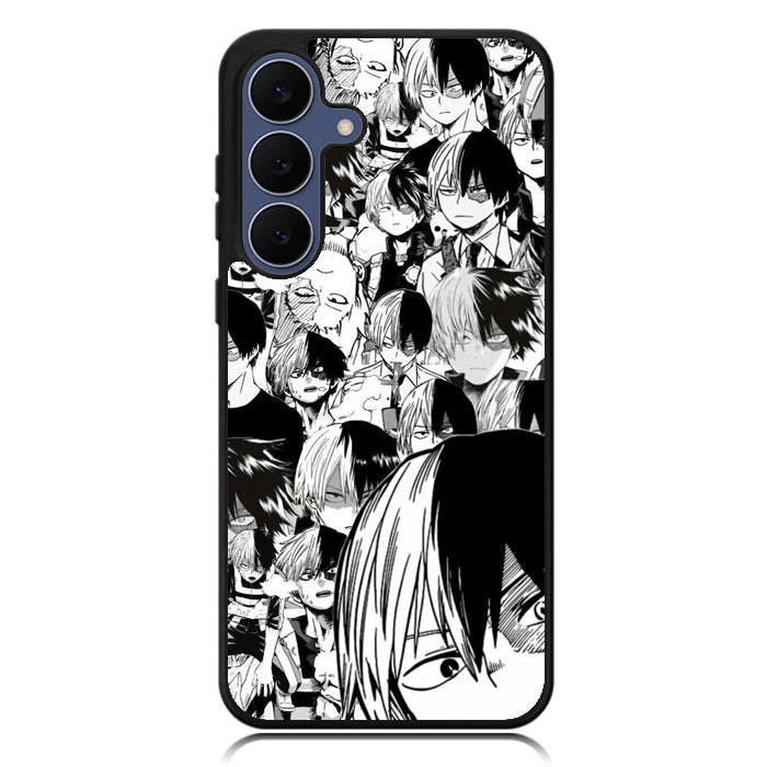 Todoroki Black and White Samsung Galaxy S25 FE Case OV7534
